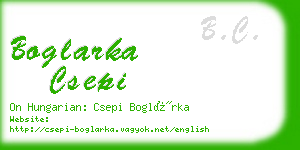 boglarka csepi business card